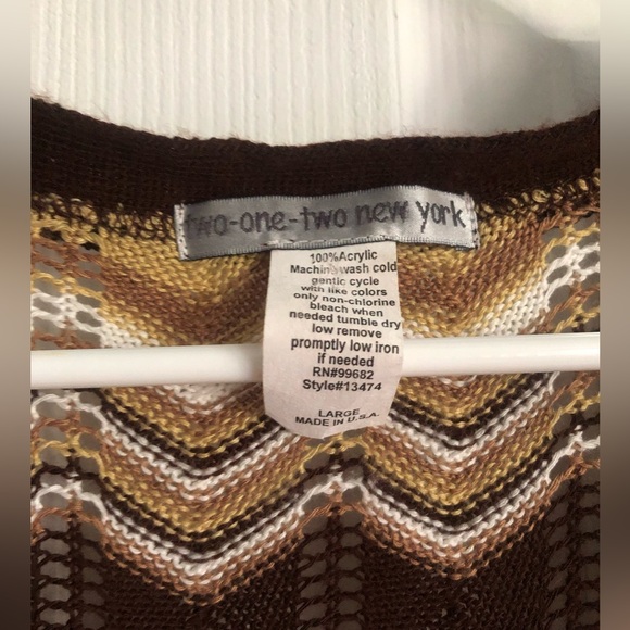 Zig-Zag Cardigan Two-one-two New York Size S - Picture 2 of 4